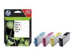 [HPN9J73AE] HP 364 CMYK INK CARTRIDGE COMBO 4-Pack