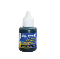 [38979] INCHIOSTRO NERO X TIMBRI METALLO C/OLIO 30ML PELIKAN