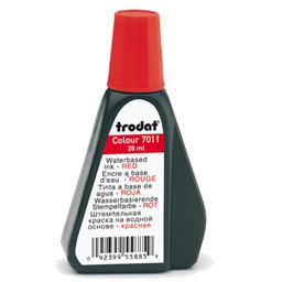 [80410] INCHIOSTRO ROSSO 28ml per TIMBRO IN GOMMA 7011 TRODAT