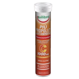 [92292] Integratore PiU' Propoli cn Vitamina C Gusto Arancia 20 Compresse 88g Equilibra