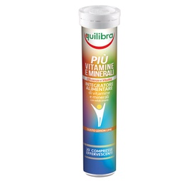 [92293] Integratore PiU' VitamineMinerali Gusto Lemon Lime 20 Compresse 86gr Equilibra