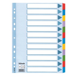 [86578] Intercalare MYLAR 12 tasti colorati - f.to A4 ESSELTE