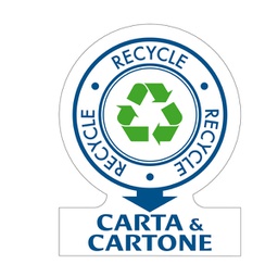 [91826] KIT 6 Etichette per la raccolta differenziata CARTA, 141x110mm Tico