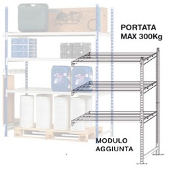 [68255] Scaffale Rang'Eco300 3 ripiani 100x60xH200cm - Modulo Aggiunta