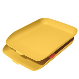 [95284] Kit doppia vaschetta portacorrispondenza giallo Cosy Leitz