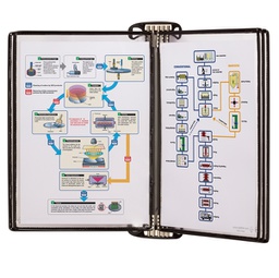 [92173] Kit Leggio magnetico Pro Wall Kit + 5 buste f.to A4 nero Djois