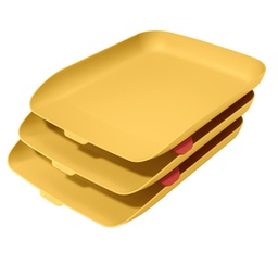 [95287] Kit tripla vaschetta portacorrispondenza giallo Cosy Leitz