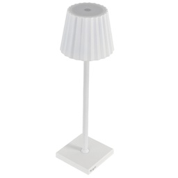 [96867] Lampada da tavolo a LED in alluminio e PMMA bianco