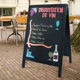 [71637] LAVAGNA NERA A CAVALLETTO 69x125cm SANDWICH Securit