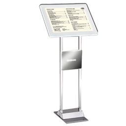 [80429] LEGGIO a LED da TERRA H110cm con CORNICE A4 Menu Board LEDMAG