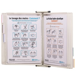 [92179] Leggio antibatterico da muro + 10 buste f.to A4 bianco Djois