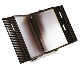 [92180] Leggio antibatterico da tavolo + 10 buste f.to A4 nero Djois