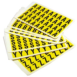 [98333] Lettere adesive A-Z 19 x 14mm 36et/fg. nero/giallo Beaverswood