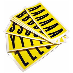 [98335] Lettere adesive A-Z 90 x 38mm 6et/fg. nero/giallo Beaverswood