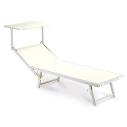 [91698] Lettino con copertura beige Ibiza (esaurito estate 2024)