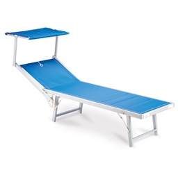 [91699] Lettino con copertura blu Ibiza