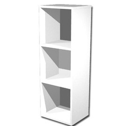 [74421] LIBRERIA 3 CASELLE 35,9x29,2cm-H103,9cm BIANCO - RAINBOW