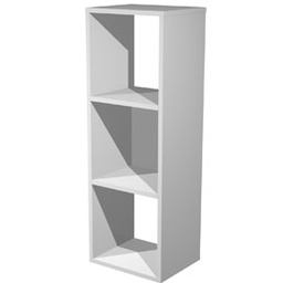 [74423] LIBRERIA 3 CASELLE 35,9x29,2cm-H103,9cm GRIGIO ALLUMINIO - RAINBOW