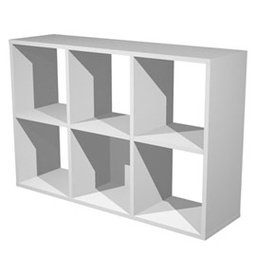 [74427] LIBRERIA 6 CASELLE 104x29,2cm-H69,8cm GRIGIO ALLUMINIO - RAINBOW