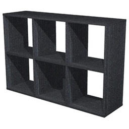 [74428] LIBRERIA 6 CASELLE 104x29,2cm-H69,8cm NERO VENATO - RAINBOW