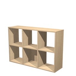 [82837] LIBRERIA 6 CASELLE 104x29,2cm-H69,8cm Rovere - RAINBOW