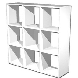 [74433] LIBRERIA 9 CASELLE 104x29,2cm-H103,9cm BIANCO - RAINBOW