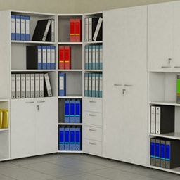 [76845] LIBRERIA ALTA A GIORNO 40x32cm - H196cm BIANCO