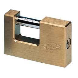 [84629] Lucchetto corazzato per saracinesca in ottone massiccio 60MM dim 77X50X16,5mm