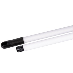 [98161] Manico Frosted 130cm con vite a filetto universale colore bianco