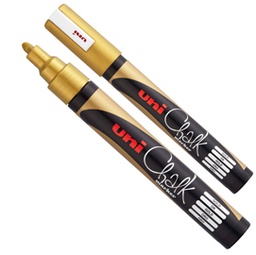 [83095] Marcatore a gesso liquido UNI CHALK p.tonda oro UNI MITSUBISHI