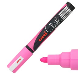 [73410] Marcatore a gesso liquido UNI CHALK p.tonda rosa fluo UNI MITSUBISHI