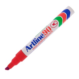 [27777] Marcatore artline A 90 permanente punta scalpello rosso
