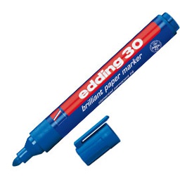 [27504] MARCATORE EDDING 30 PERMANENTE PUNTA TONDA BLU