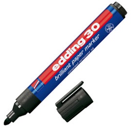 [52879] MARCATORE EDDING 30 PERMANENTE PUNTA TONDA NERO