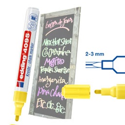 [56808] Marcatore EDDING 4095 punta conica gesso liquido giallo fluo