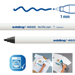 [37774] MARCATORE EDDING 4600 NERO P.CONICA 1MM PER TESSUTO