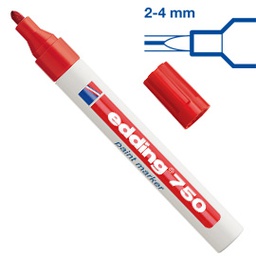 [27550] Marcatore EDDING 750 punta media vernice rosso