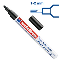 [27563] Marcatore EDDING 751 punta fine vernice nero