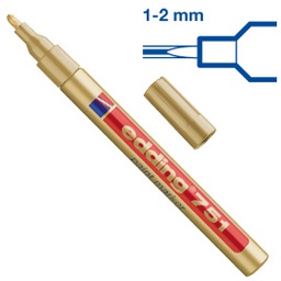 [27568] Marcatore EDDING 751 punta fine vernice oro