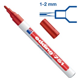 [27564] Marcatore EDDING 751 punta fine vernice rosso