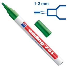 [27566] Marcatore EDDING 751 punta fine vernice verde