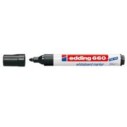 [77291] MARCATORE NERO PER LAVAGNE BIANCHE EDDING 660 TRATTO 1,5 - 3,00mm