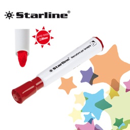 [STL1651] Marcatore per lavagne punta tonda 2mm rosso Starline