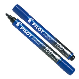 [80287] MARCATORE PERMANENTE 100 BLU P.TONDA 4.5MM PILOT