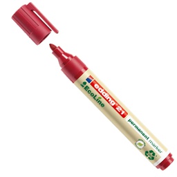 [80193] MARCATORE PERMANENTE 21 ECOLINE P.CONICA ROSSO EDDING