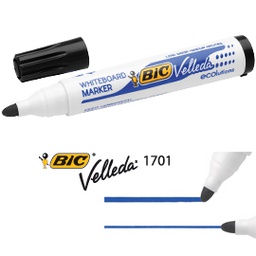 [80203] MARCATORE P.TONDA 1.5MM NERO Whiteboard VELLEDA  1701 Recycled BIC