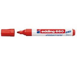 [77292] MARCATORE ROSSO PER LAVAGNE BIANCHE EDDING 660 TRATTO 1,5 - 3,00mm