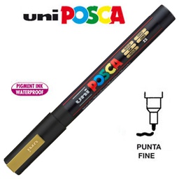 [36799] Marcatore UNI POSCA PC3M p.fine 0,9-1,3mm oro UNI MITSUBISHI