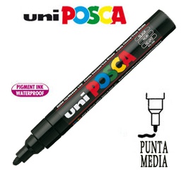[30363] Marcatore UNI POSCA PC5M p.media 1,8-2,5mm nero UNI MITSUBISHI