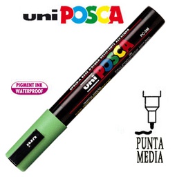 [36657] Marcatore UNI POSCA PC5M p.media 1,8-2,5mm verde chiaro UNI MITSUBISHI